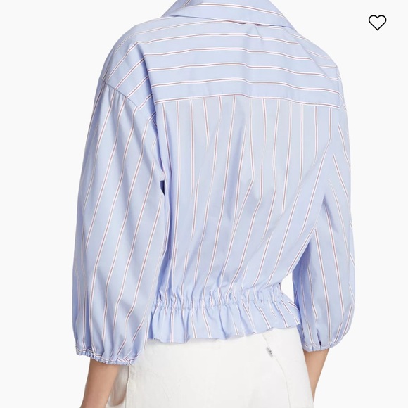 Cara Cara Hutton Striped Cotton Poplin Top - Picture 5 of 7